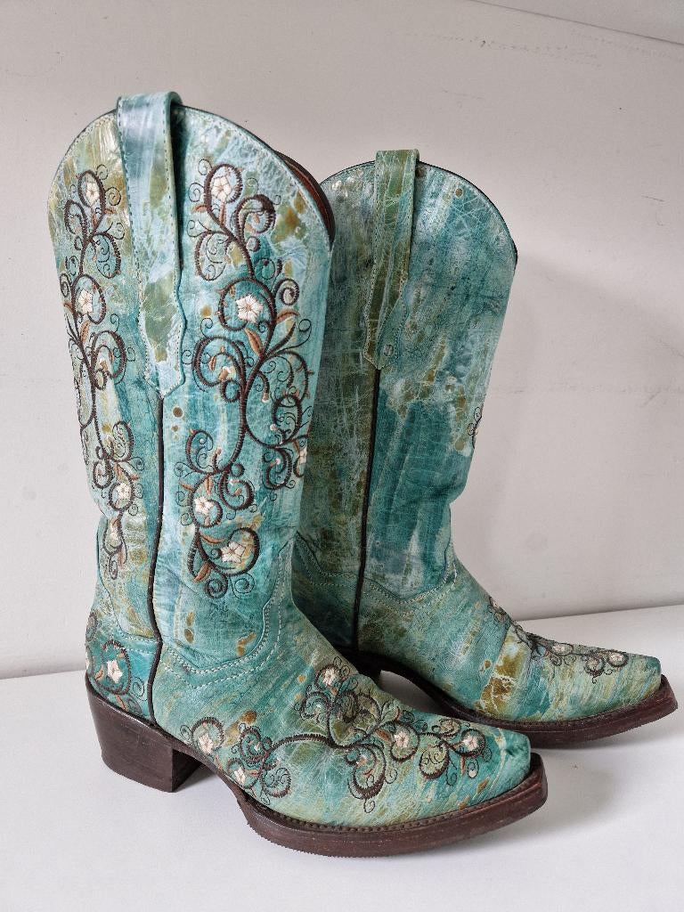 western/ cowboy laarzen (hand geborduurd), Hoge laarzen, Overige kleuren, Ophalen of Verzenden, Onbekend