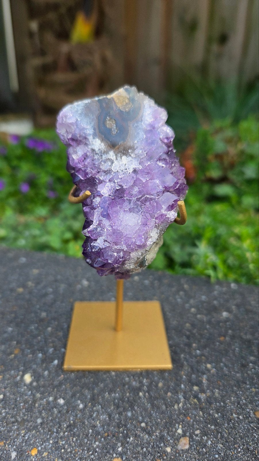 Speciale Amethist met Stalactiet - 12 cm hoog, Verzamelen, Ophalen of Verzenden
