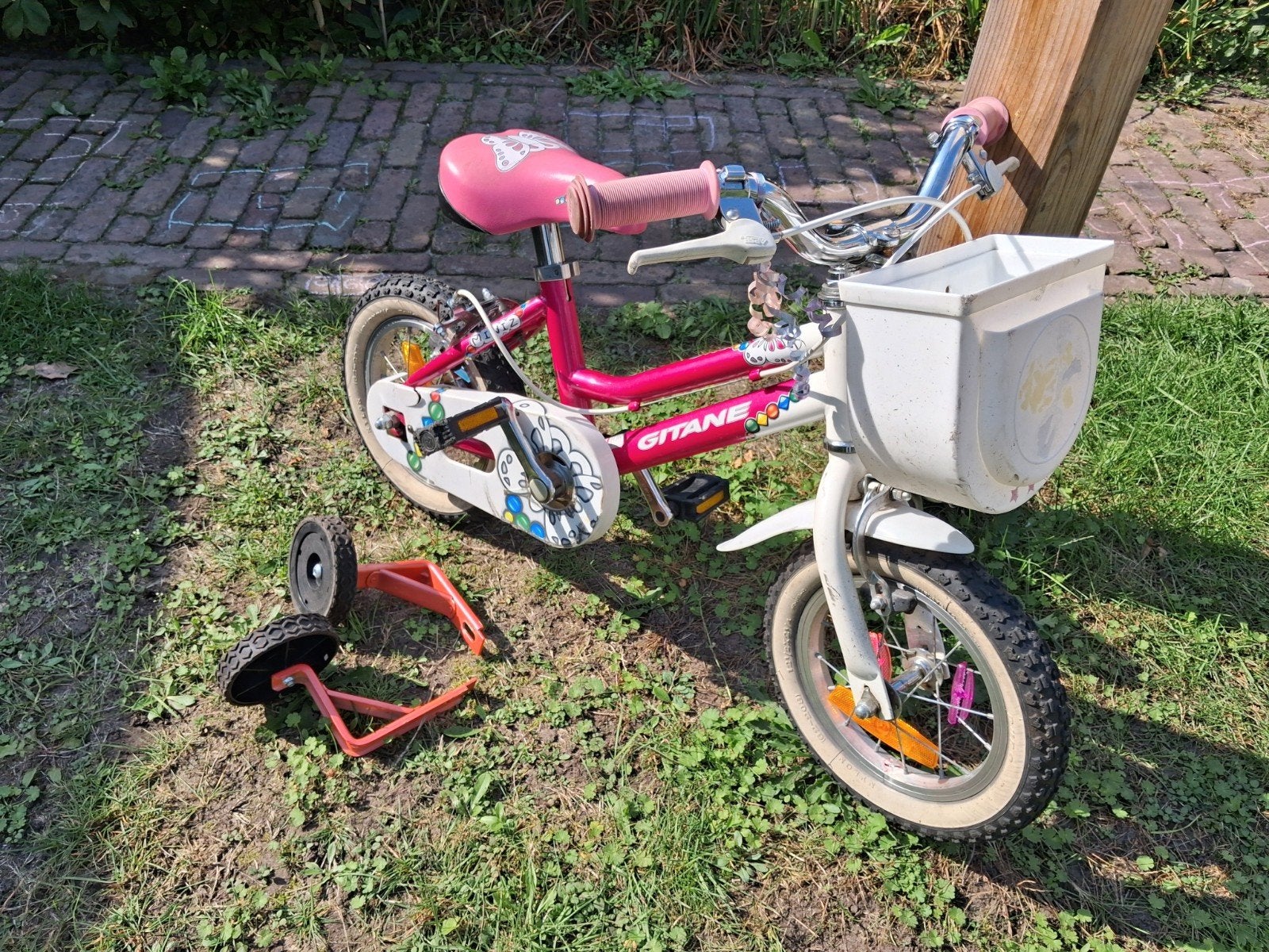 Kinderfiets 12 inch met zijwieltjes - Gitane Miniz, Ophalen, Zijwieltjes, Gebruikt, Minder dan 16 inch