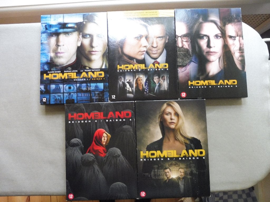 DVD's Homeland seizoen 1 t/m 5, Cd's en Dvd's, Vanaf 12 jaar, Ophalen, Zo goed als nieuw, Actiethriller