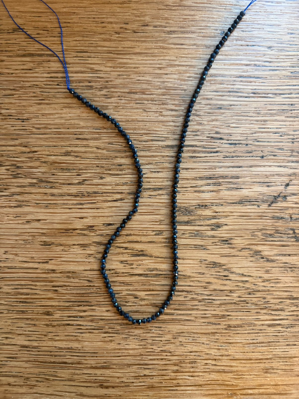 37cm Facet Geslepen Saffier Kralen (2mm), Ophalen of Verzenden, Zo goed als nieuw, Kraal