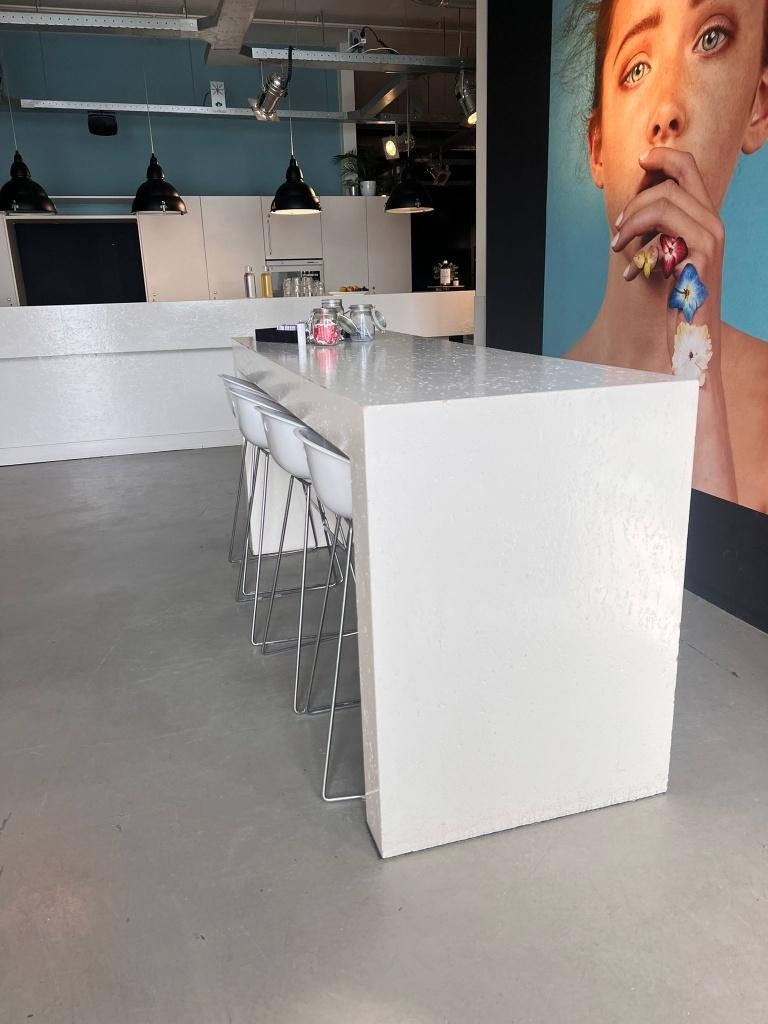 Hoge tafel, Huis en Inrichting, Tafels | Eettafels, Ophalen, Gebruikt, 200 cm of meer, 50 tot 100 cm