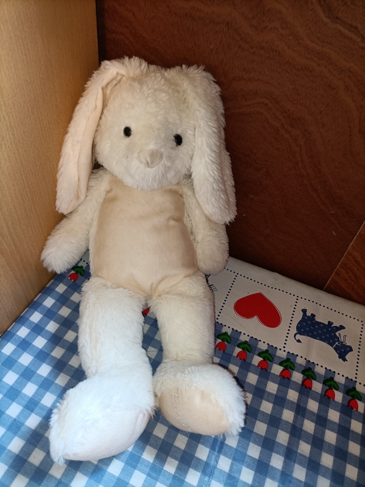 Bambino wit konijn knuffel 42 cm groot, Ophalen of Verzenden, Zo goed als nieuw, Konijn