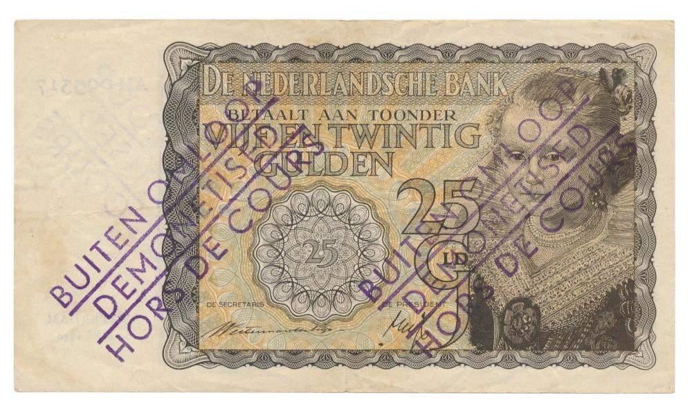 Nederland 25 Gulden 1940 Prinsesje Buiten omloop