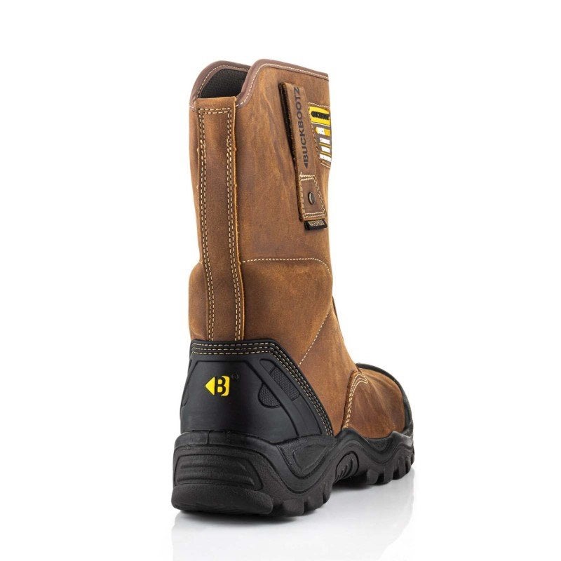 BuckBootz BSH010BR S3 Waterdichte Werklaarzen Bruin 40-47, Tuin en Terras, Marktplaats@werkschoenendeal.nl, Dames, Buckbootz, Nieuw