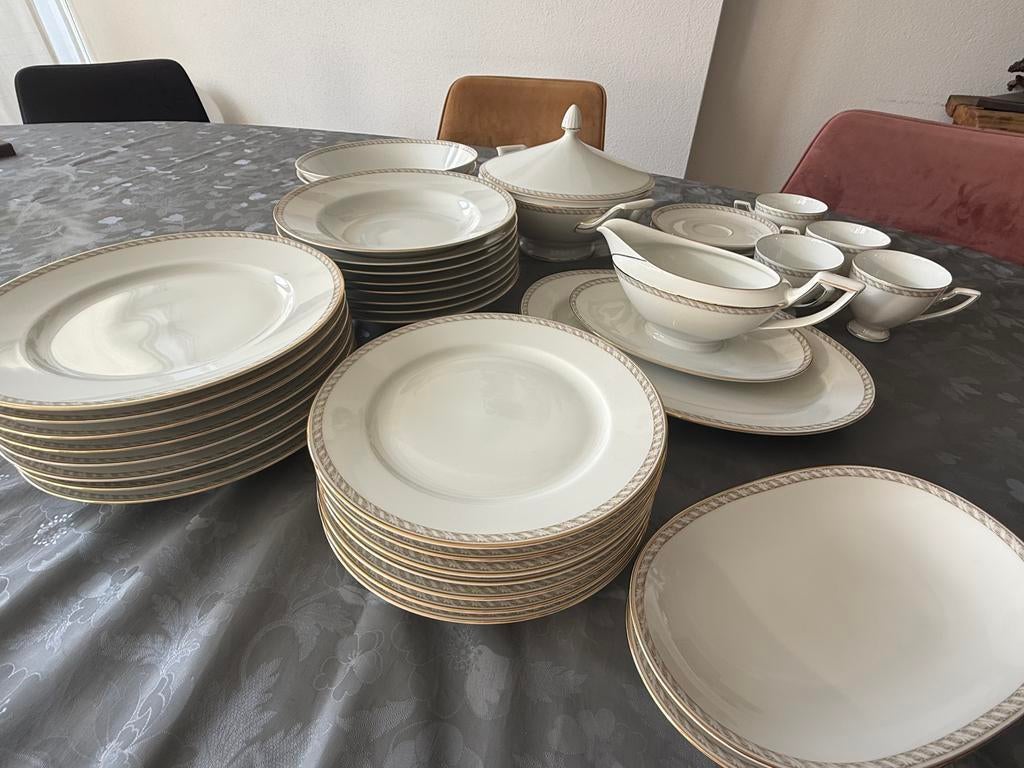 Luxe H&C Heinrich Bavaria Dinerservies–40-delig –Geëtst Goud, Ophalen, Zo goed als nieuw, Overige stijlen, Porselein
