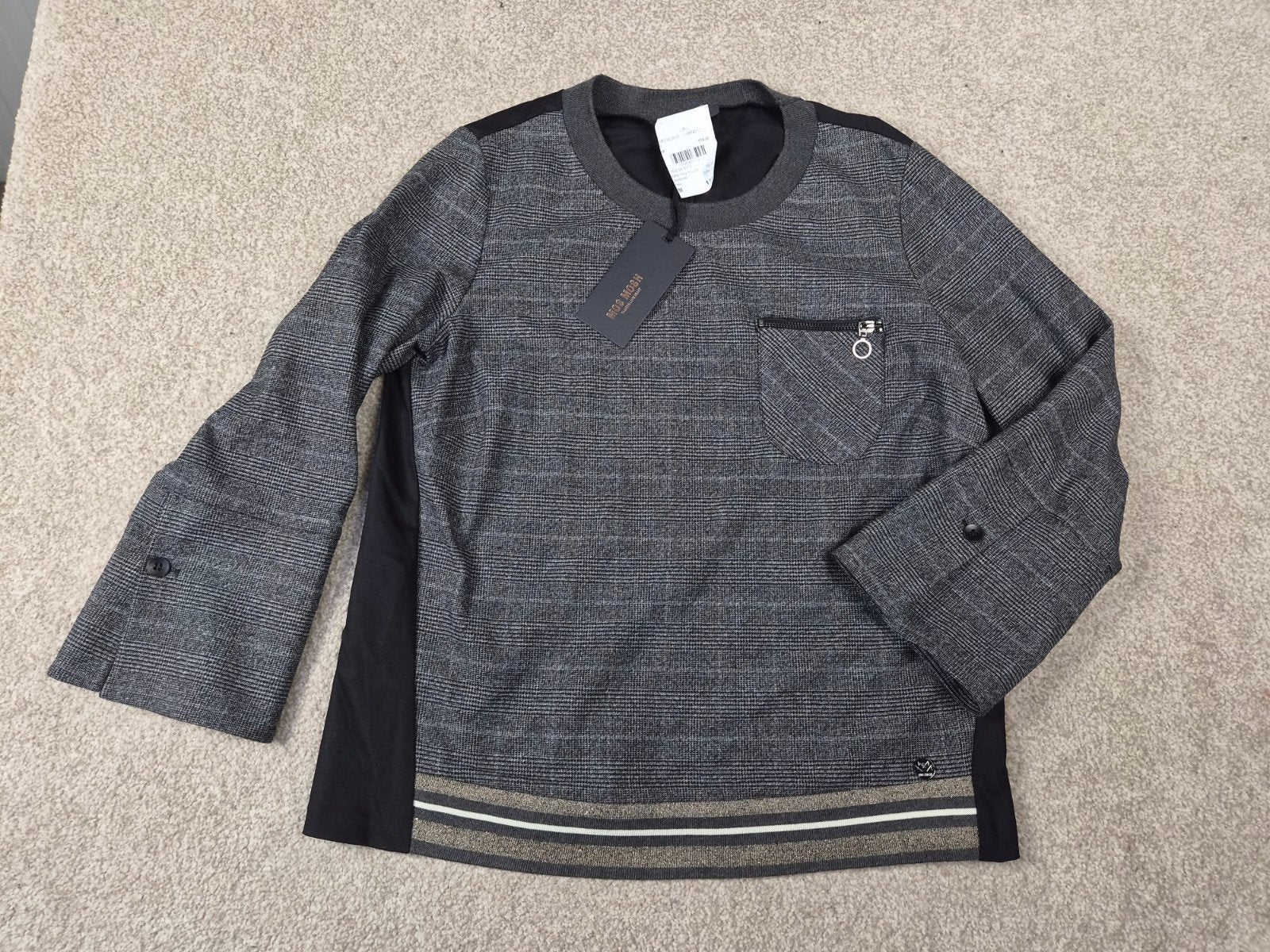 Mos Mosh Katie Holly Blouse Grijs Geruit Maat M, Maat 38/40 (M), Mos Mosh, Nieuw, Ophalen of Verzenden