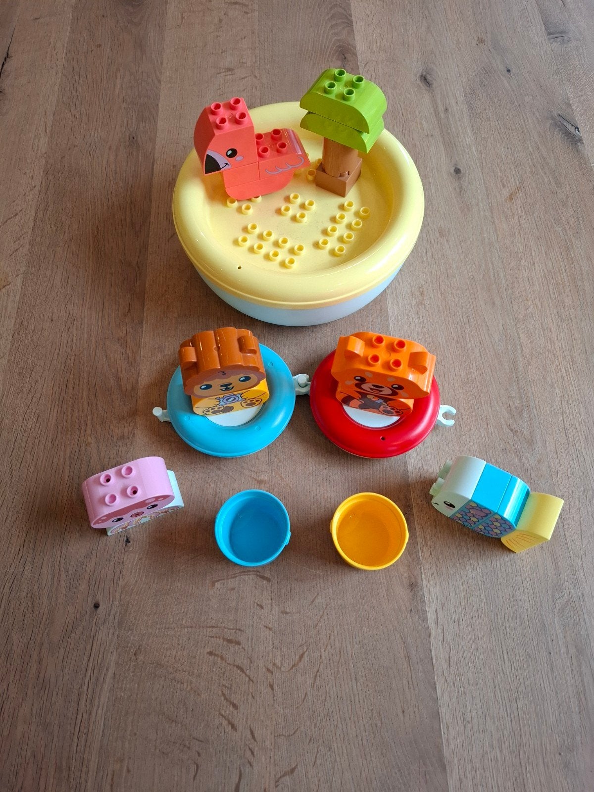 Duplo speelset voor in bad - Dieren en flamingo, Ophalen of Verzenden, Gebruikt, Overige typen