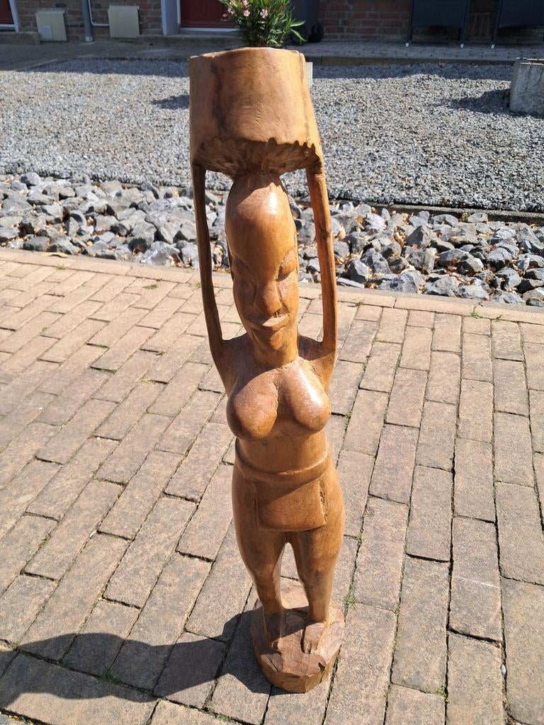 Native Afrika houtsnijwerk beeld, Antiek en Kunst, Kunst | Beelden en Houtsnijwerken, Ophalen of Verzenden