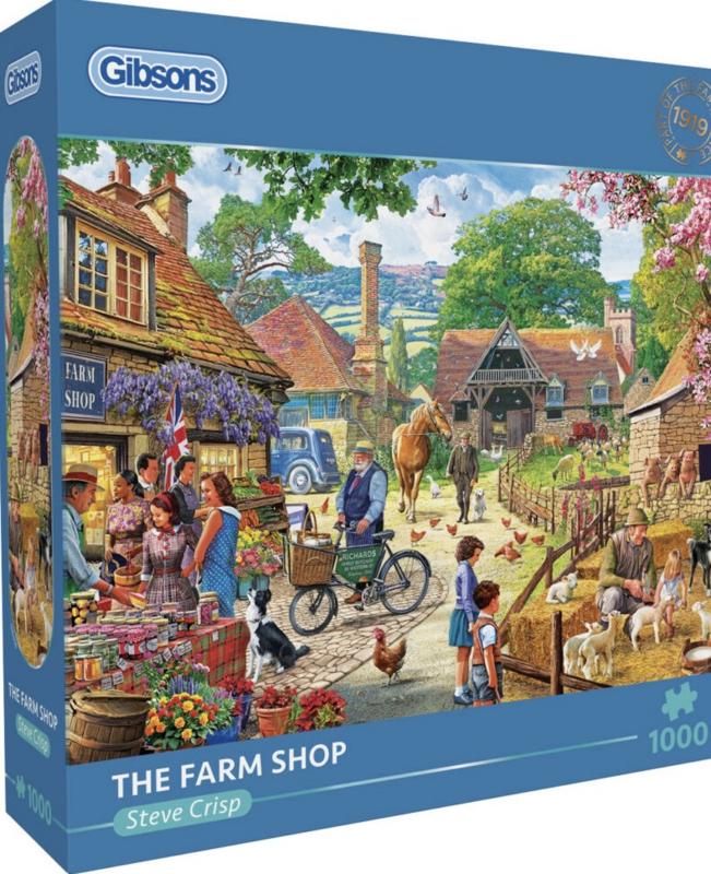 Gibsons - The Farm Shop - 1000 stukjes, Ophalen of Verzenden, 500 t/m 1500 stukjes, Nieuw, Legpuzzel