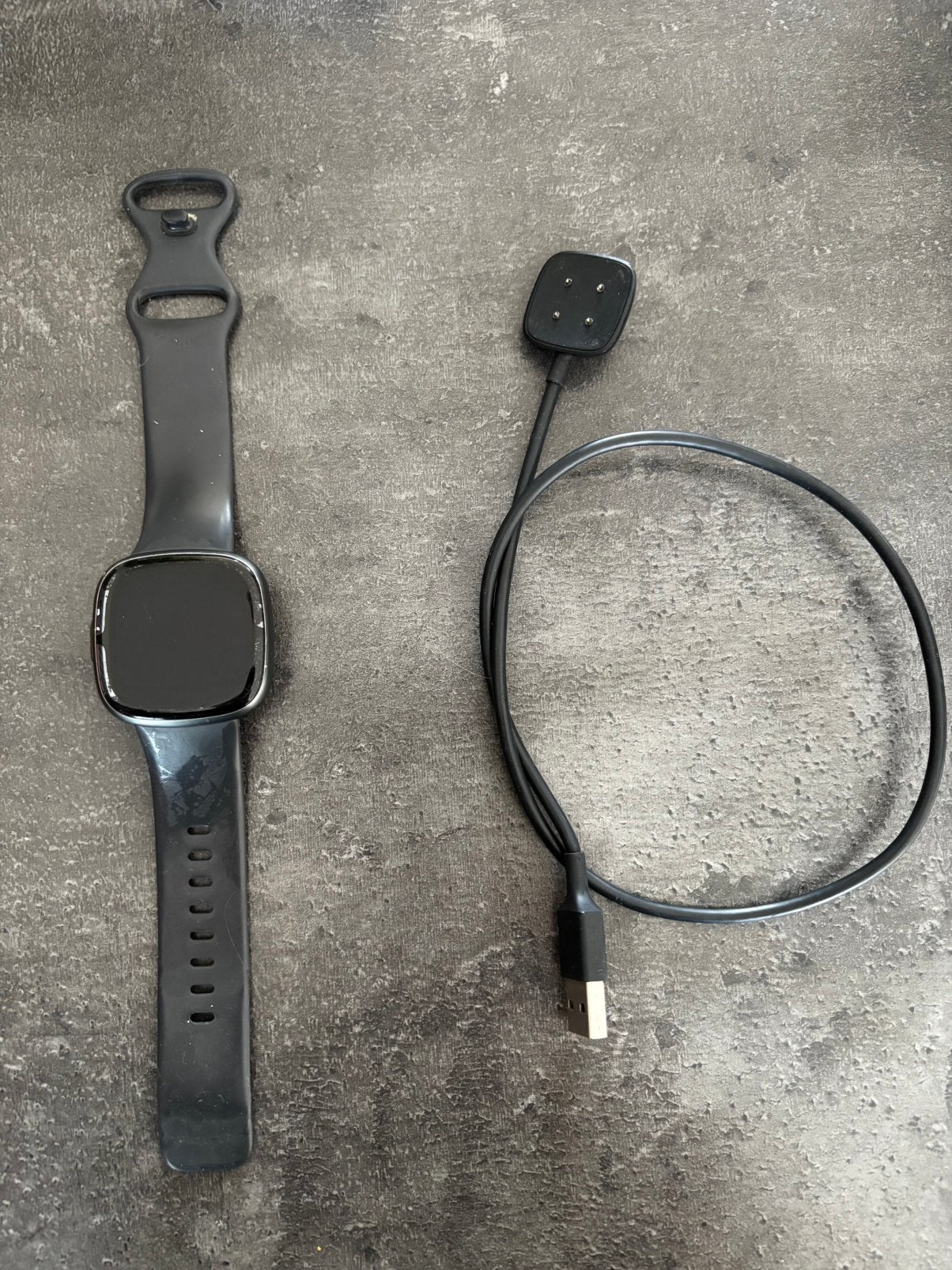 Fitbit Versa 3, Gebruikt, Zwart, GPS, Ophalen of Verzenden