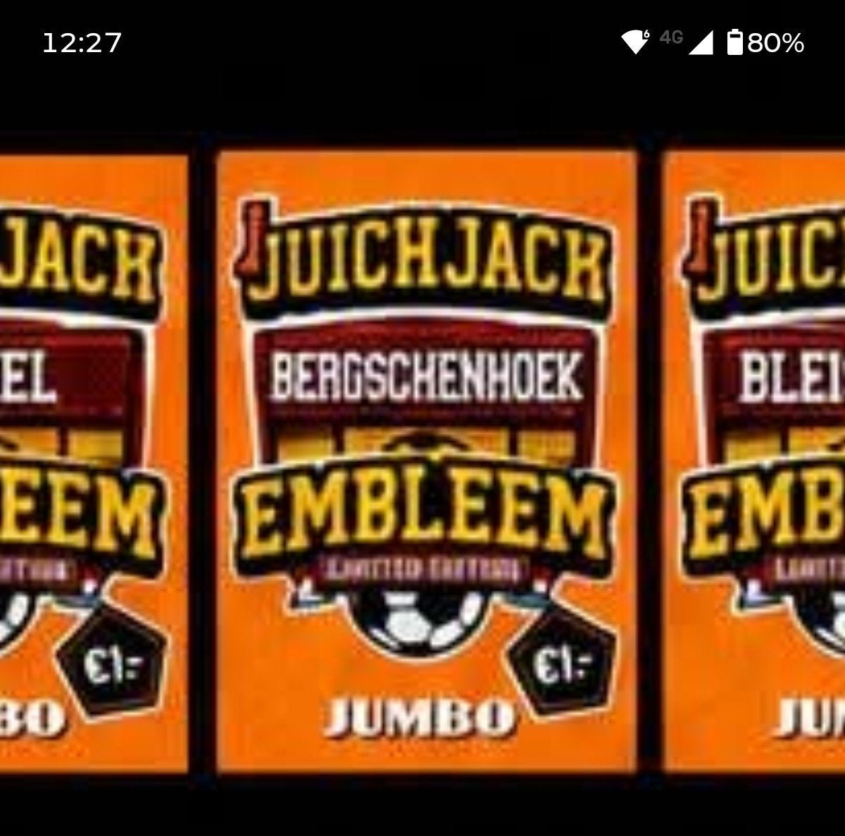 Gezocht: juich Embleem Bergschenhoek, Ophalen of Verzenden, Koffie of Thee, Zegels, Bonnen of Punten