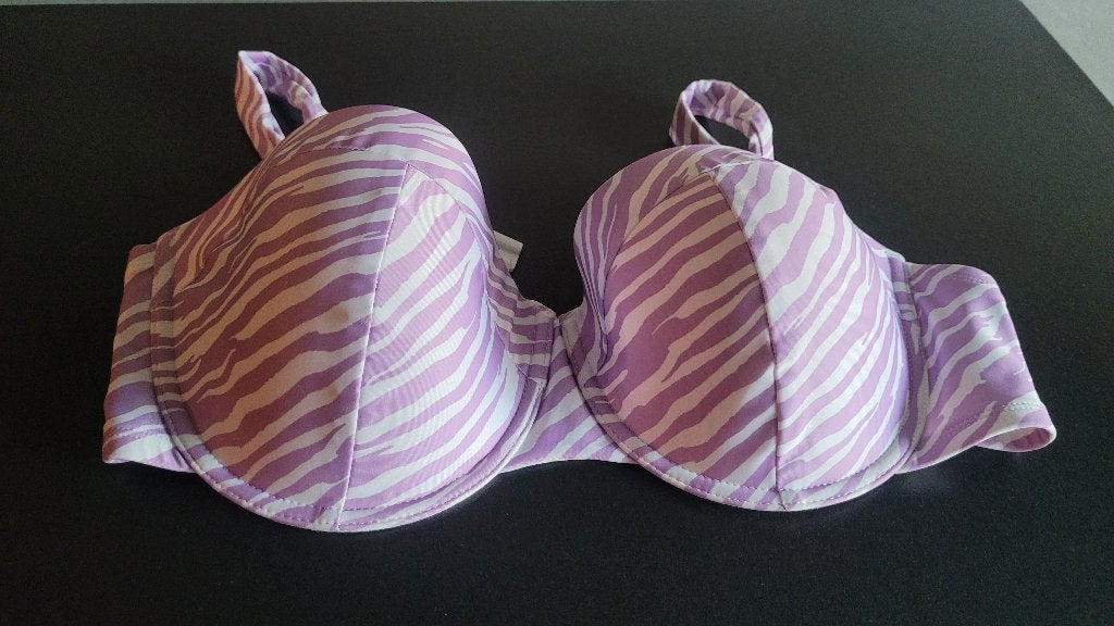 Bikinitop wit/paars, Paars, Ophalen of Verzenden, Zo goed als nieuw, Bikini