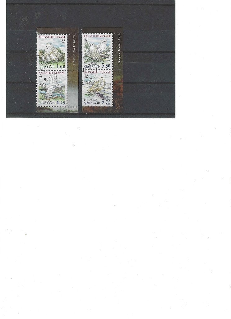 Mi 331-334 Vogels. Groenland. Gestempeld, Ophalen of Verzenden, Gestempeld, Overige thema's