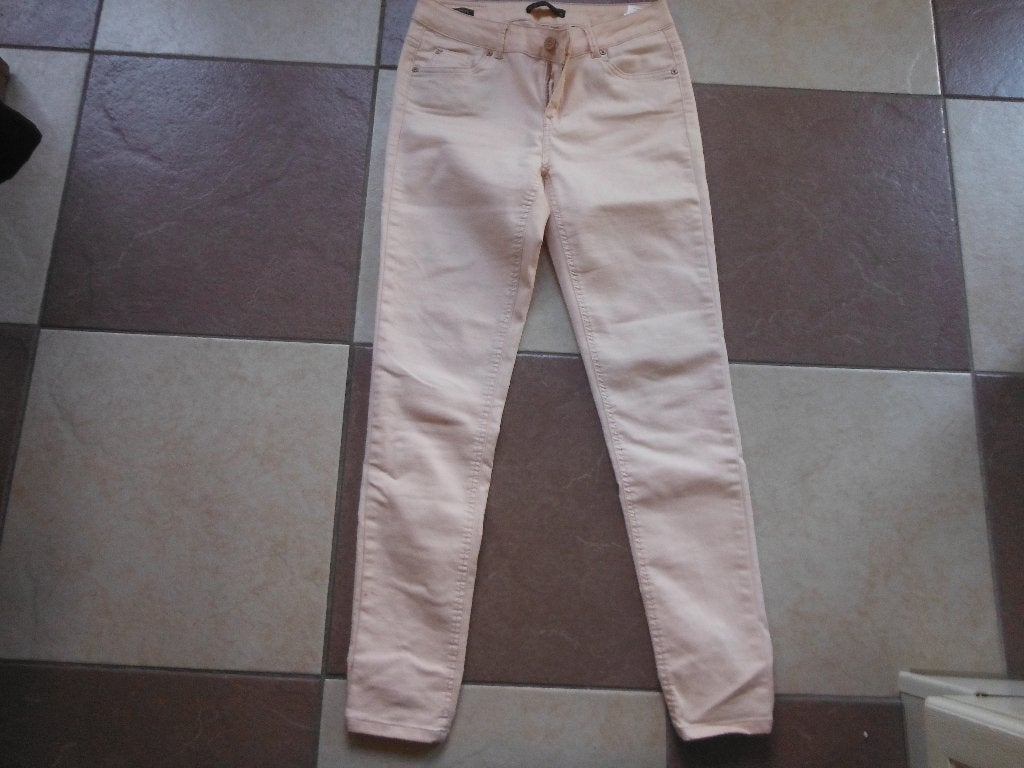 zgan leuke zalm roze Supertrash skinny jeans, mt 28, Overige kleuren, Supertrash, Verzenden, Zo goed als nieuw