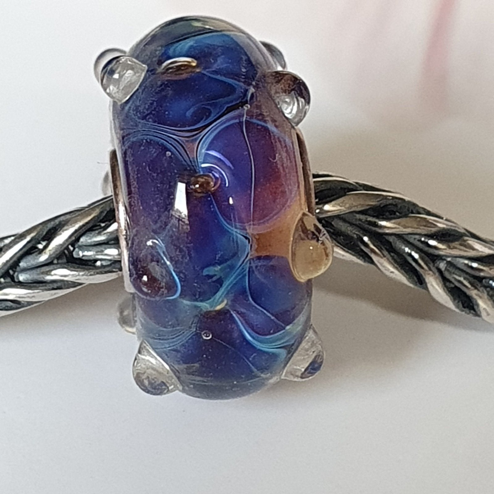 Een uniek Bloemmetje Van Elbeads.    Trollbeads, Sieraden, Tassen en Uiterlijk, Bedels, 1 bedel, Ophalen of Verzenden, Nieuw, Glas of Kristal