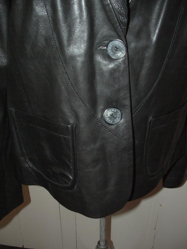 Nieuw! Arma Elyssa Lamsleer jas tussenjas leer maat 42 / 44, Zwart, Arma, Maat 42/44 (L), Nieuw