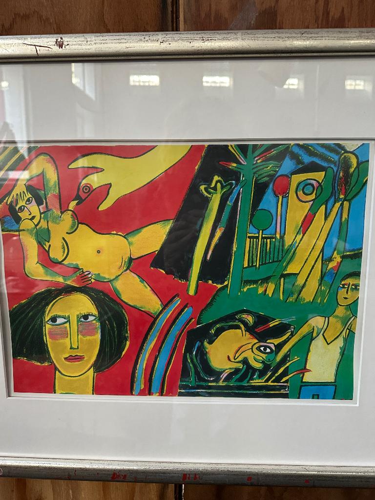 Vintage ingelijste poster Corneille in passe partout lijst, Ophalen, Gebruikt, -, Overige typen