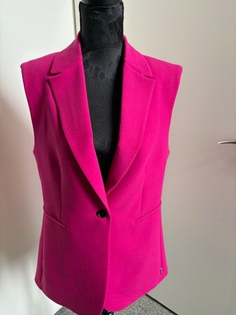 Roze mouwloze blazer/ bodywarmer van Juffrouw Jansen, Maat 38/40 (M), Ophalen of Verzenden, Zo goed als nieuw, Roze