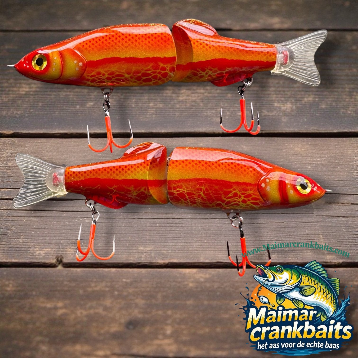 The Trout 7”zwimmer GoldFish Custom gespoten UV#2 afgehaakt, Haak, Purmerend, Nieuw, Ophalen of Verzenden