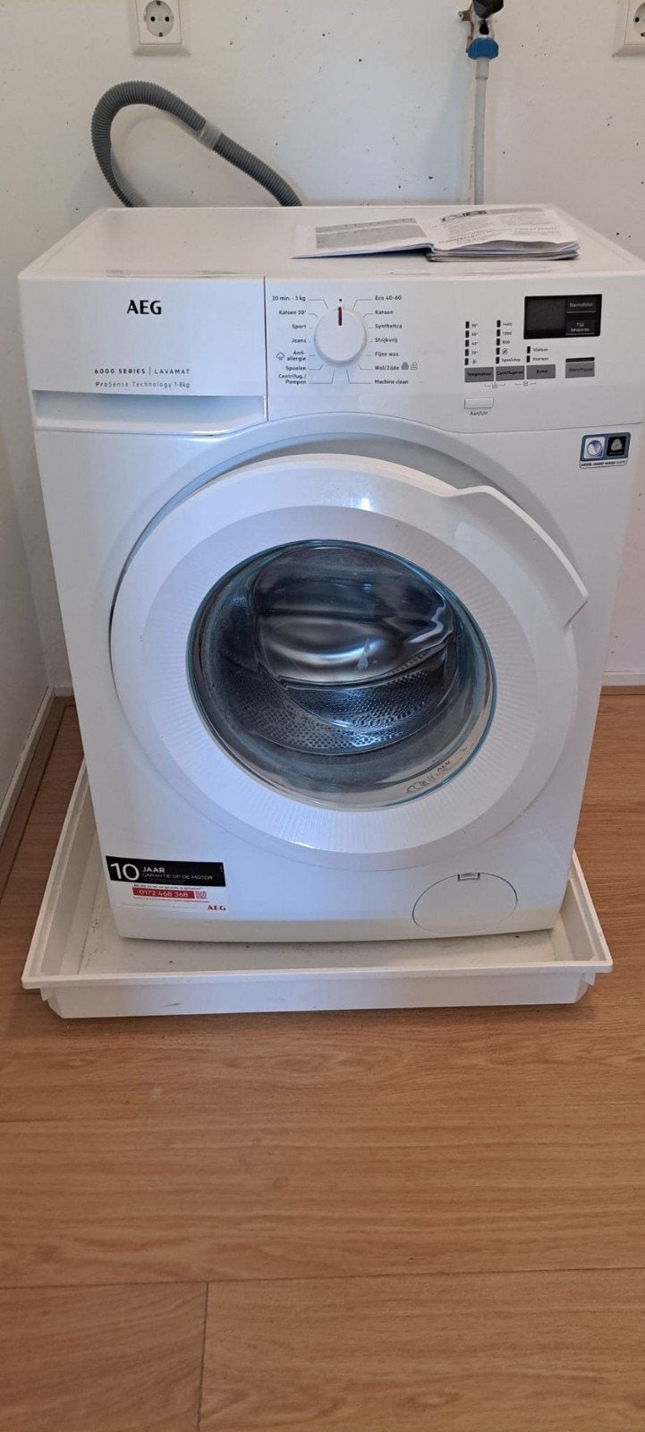 AEG 6000 SERIES LAVAMAT ProSense Technology 1-8kg Wasmachine, Ophalen, Gebruikt, 85 tot 90 cm, 1200 tot 1600 toeren