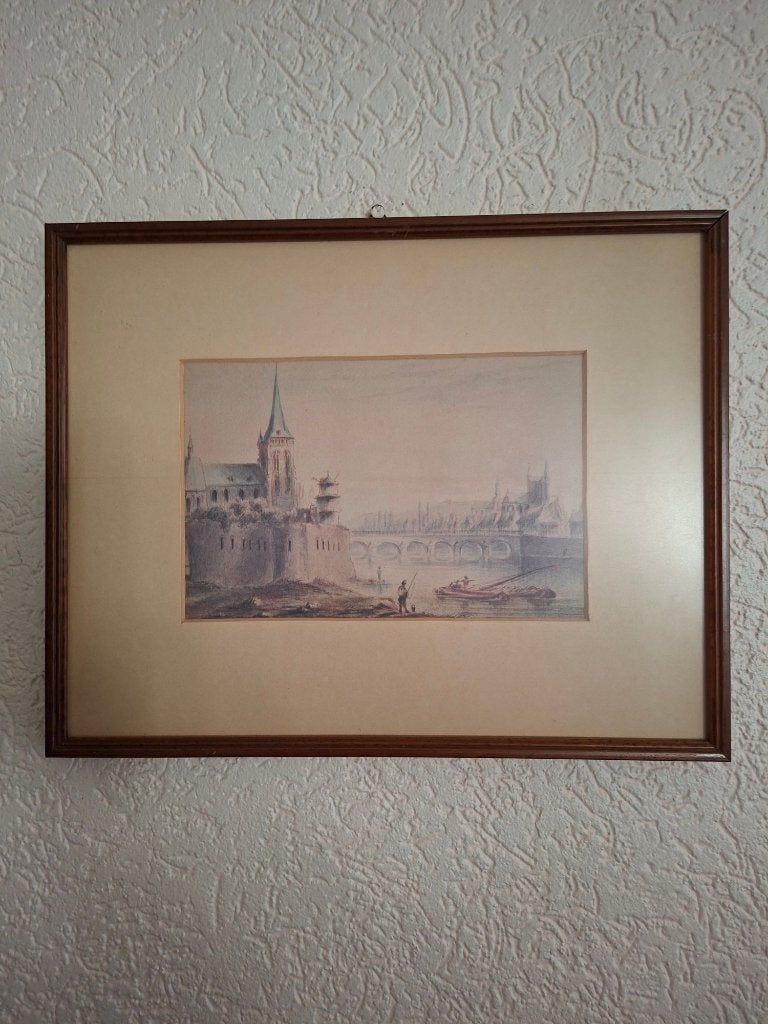 Tekening, foto Wijck Maastricht, Ophalen of Verzenden