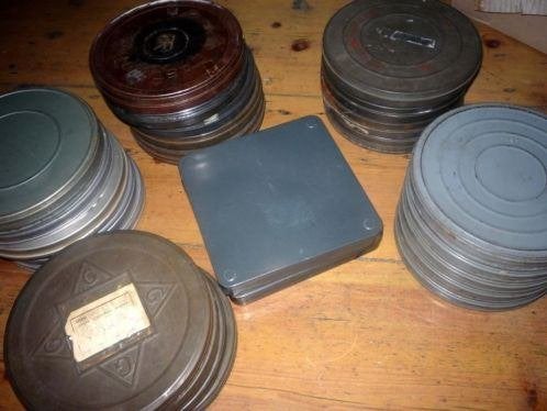 16mm film diverse 120mtr spoelen met blik - goede staat, Ophalen of Verzenden, 16mm film