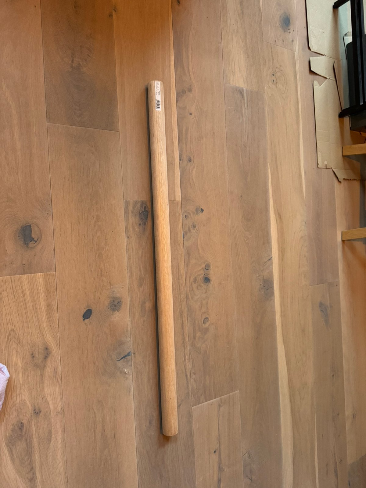 Nieuwe ronde hardhouten trapleuning (1 meter) - Praxis, Doe-het-zelf en Verbouw, Hout en Planken, Ophalen, 25 tot 50 mm, Overige typen