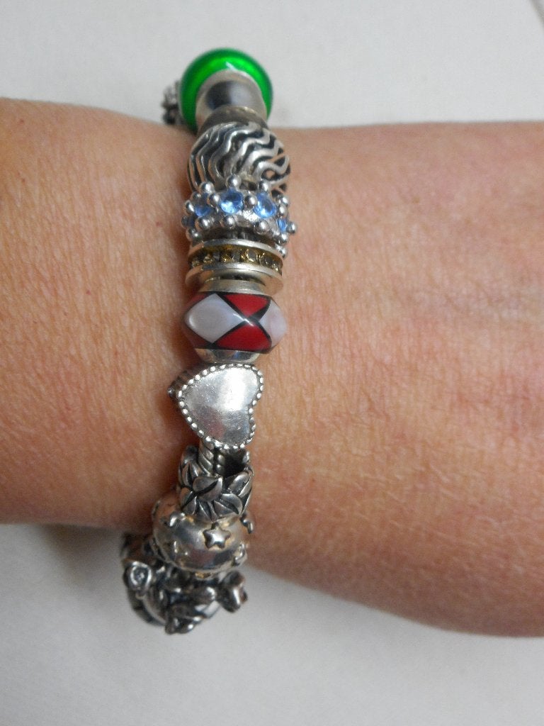 Zilveren Amora armband met 25 zilveren bedels nr.032