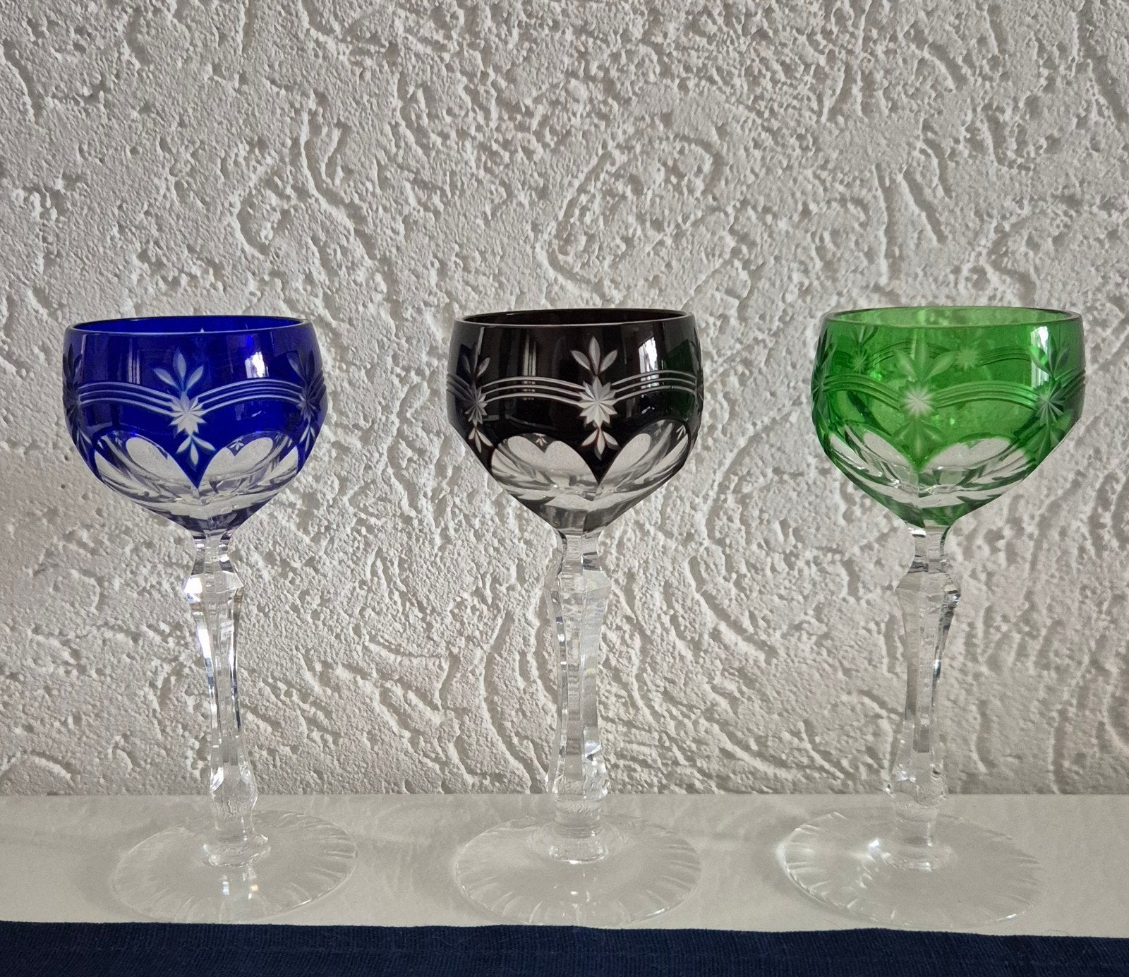 3 kristallen likeurglazen  zgan, Verzamelen, Swarovski, Ophalen of Verzenden, Zo goed als nieuw, Figuurtje