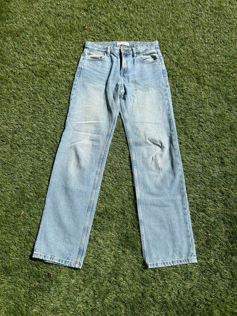 Meiden broeken maat 36 Pull & Bear, Ophalen, Blauw, Lang, Gedragen