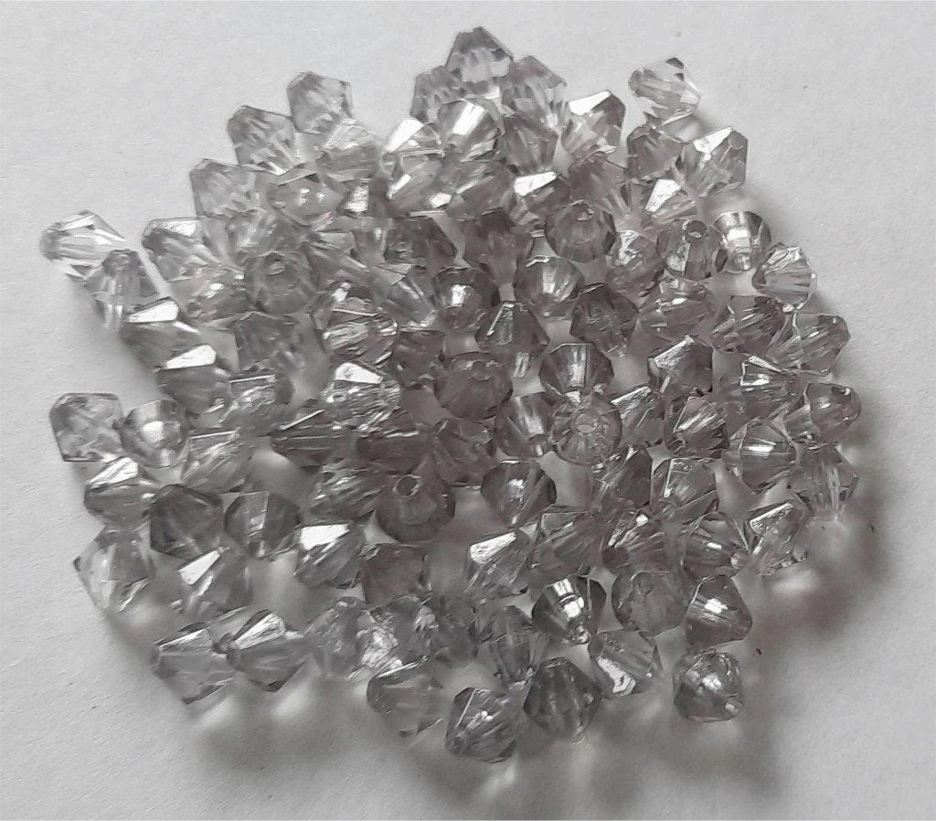 1000 Facetkralen 4mm grijs, Info@hobbymagic.nl, Nieuw, Handborduren, Verzenden