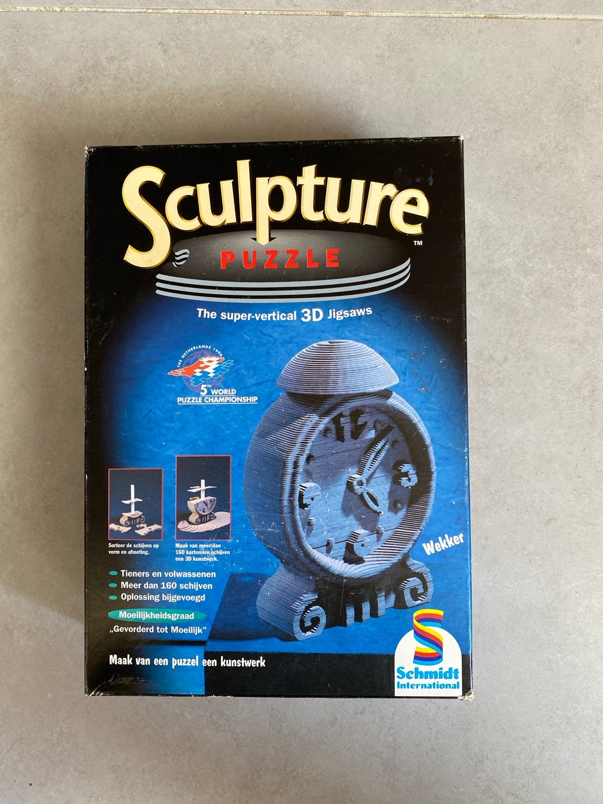 Schmidt Sculpture Puzzle Wekker 3D Jigsaw, Ophalen of Verzenden, Minder dan 500 stukjes, Zo goed als nieuw, Rubik's of 3D-puzzel