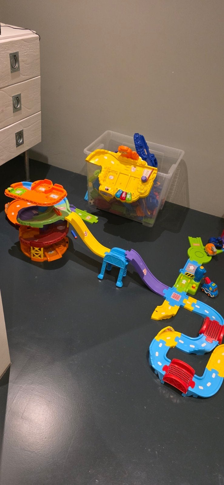 VTech Toet Toet Auto's Baanset met Garage en Auto's, Ophalen, Gebruikt