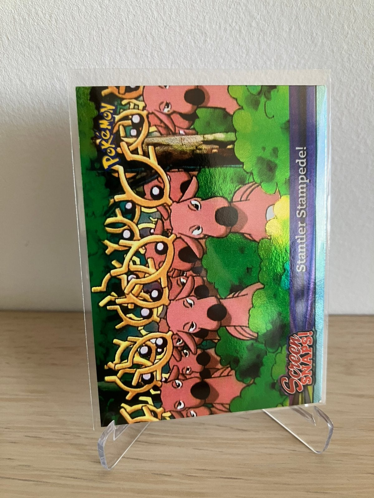 Topps Johto 2001 Screen Snaps! 18 - Stantler Stampede! holo, Hobby en Vrije tijd, Ophalen of Verzenden, Gebruikt, Losse kaart