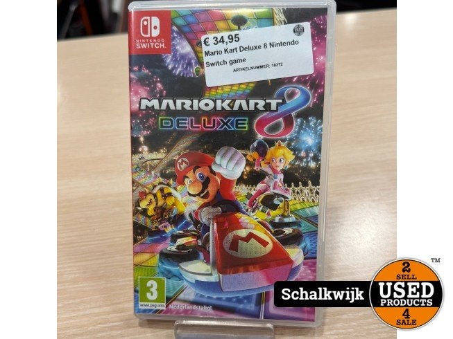 Mario Kart Deluxe 8 Nintendo Switch game, Spelcomputers en Games, Nintendo, Zo goed als nieuw, Support@nintendo.com, 11-1 Hokotate-cho, Kamitoba, Minami-ku
Kyoto 601-8501
Japan