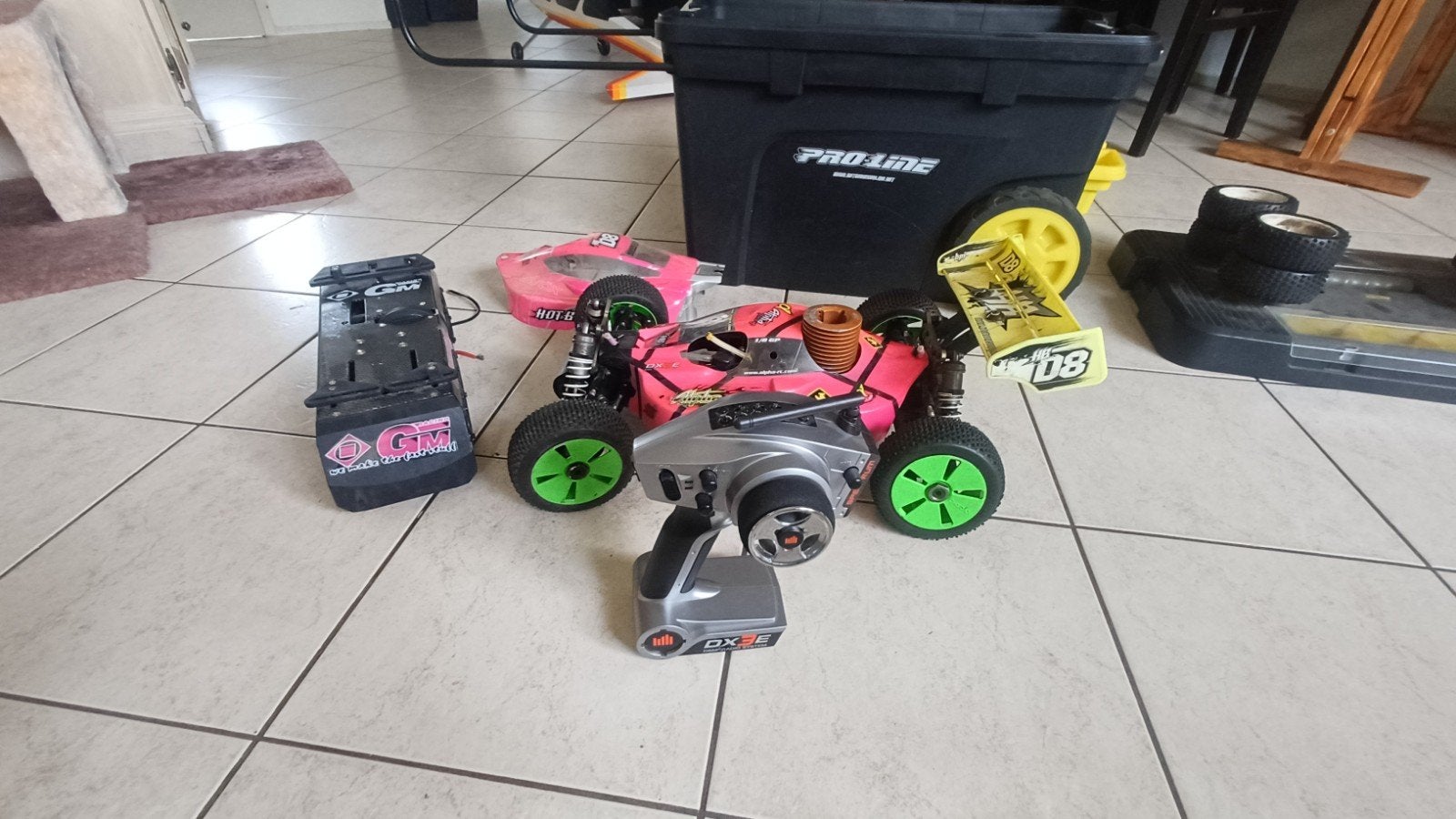 Rc buggy met veel onderdelen, Ophalen of Verzenden, Auto offroad