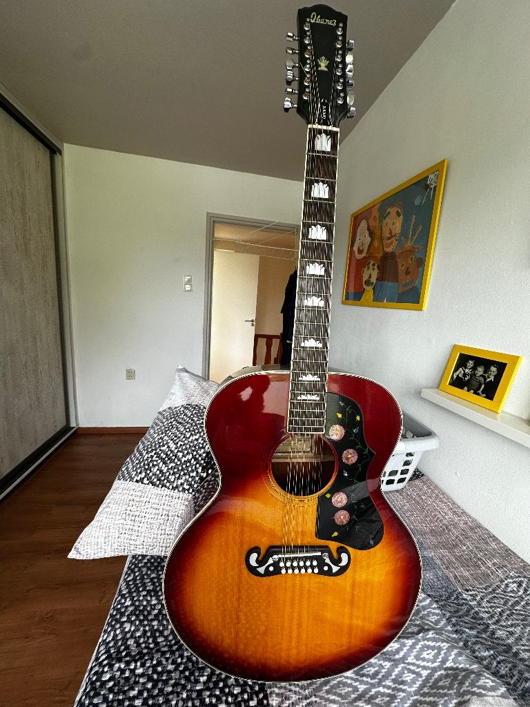 Ibanez Concord 12-snarige gitaar, Ophalen of Verzenden, Gebruikt, Western- of Steelstringgitaar, Met koffer