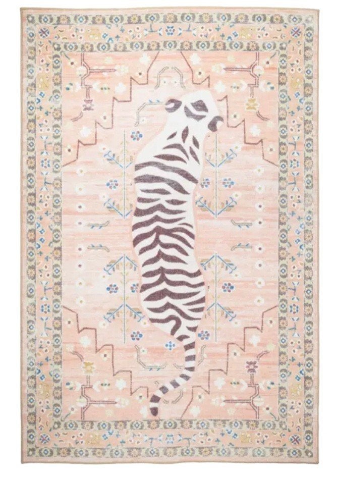 Karwei Vloerkleed tijger roze 160x240 cm, Ophalen, 200 cm of meer, Zo goed als nieuw, 200 cm of meer