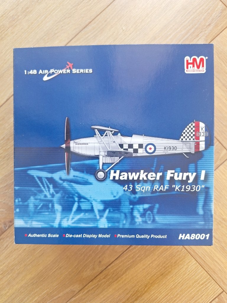 Diecast 1:48 1/48 Hobby Master Hawker Fury I. 43 Sqn RAF "K1, Overige merken, Ophalen of Verzenden, Zo goed als nieuw, Groter dan 1:72