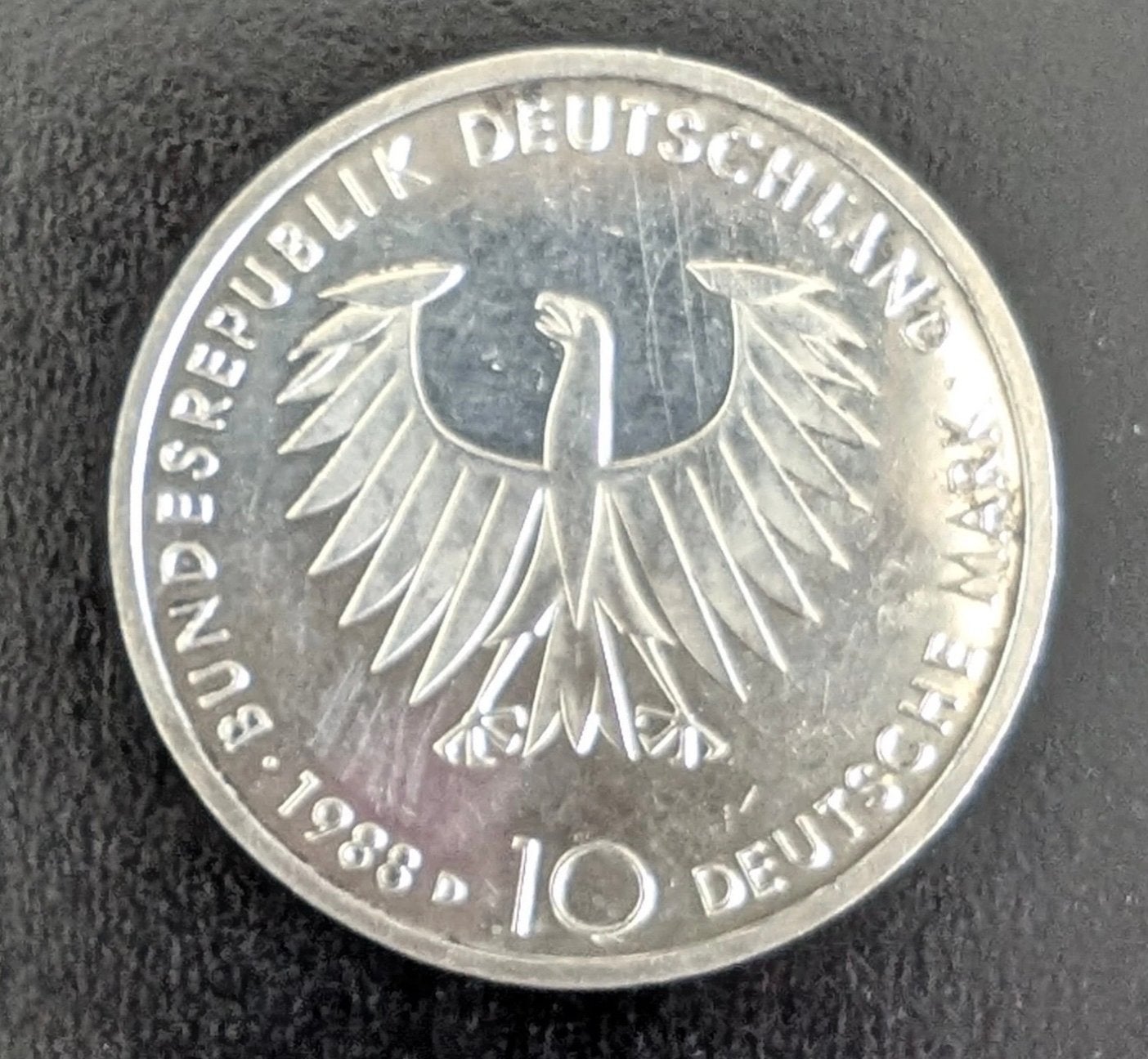 10 Duitse Mark 1988 D - Arthur Schopenhauer, Ophalen of Verzenden, Duitsland, Losse munt, Zilver