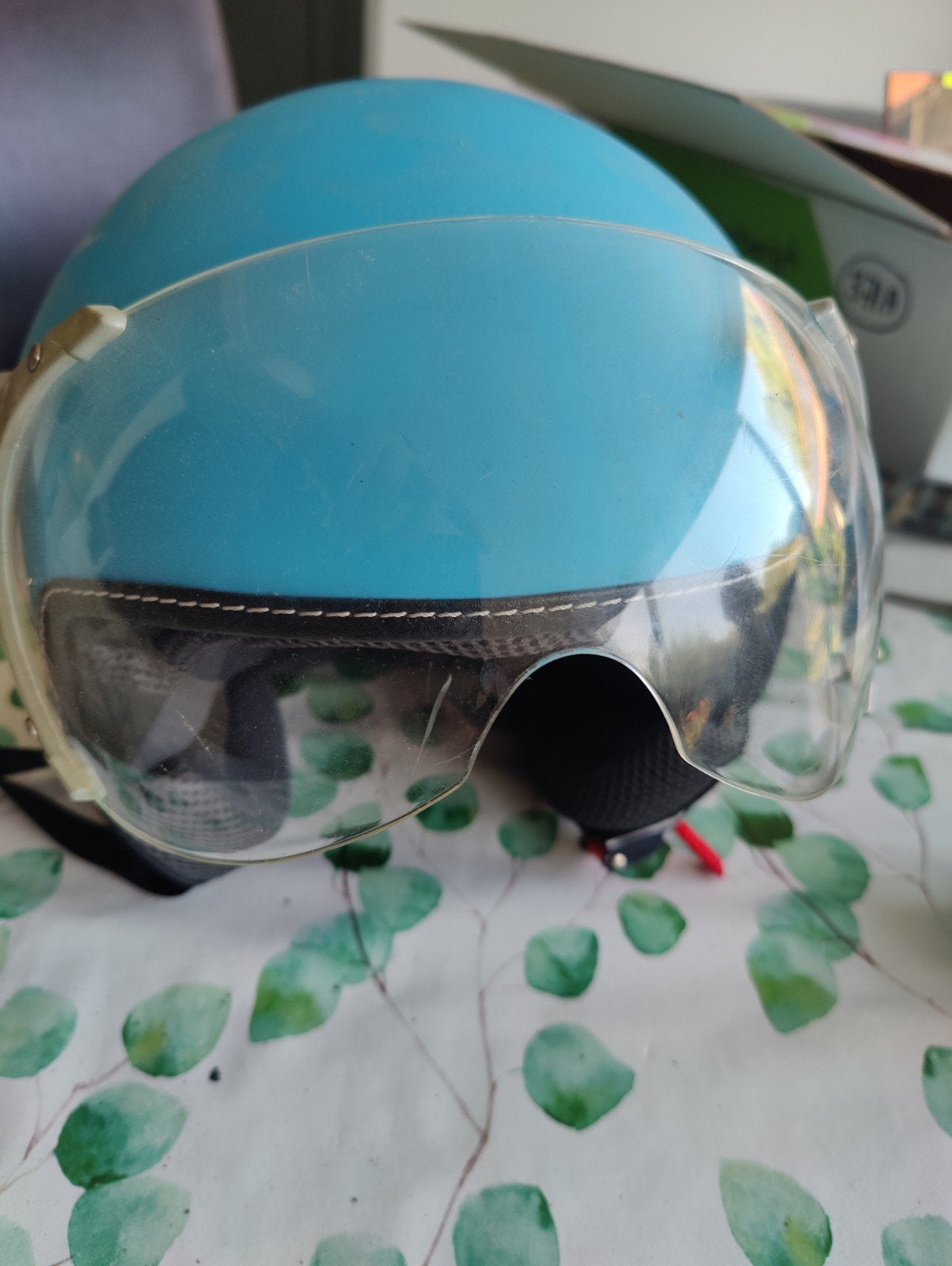 Vinz Helmets scooterhelm maat S, lichtblauw, Ophalen, Gebruikt, Small, Vinz Helmets
