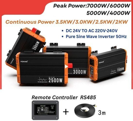 Omvormer 24V DC Naar AC – Zonne-Energie Omvormer, Corvance B.V., Verzenden, Nieuw, Corvancebol@gmail.com