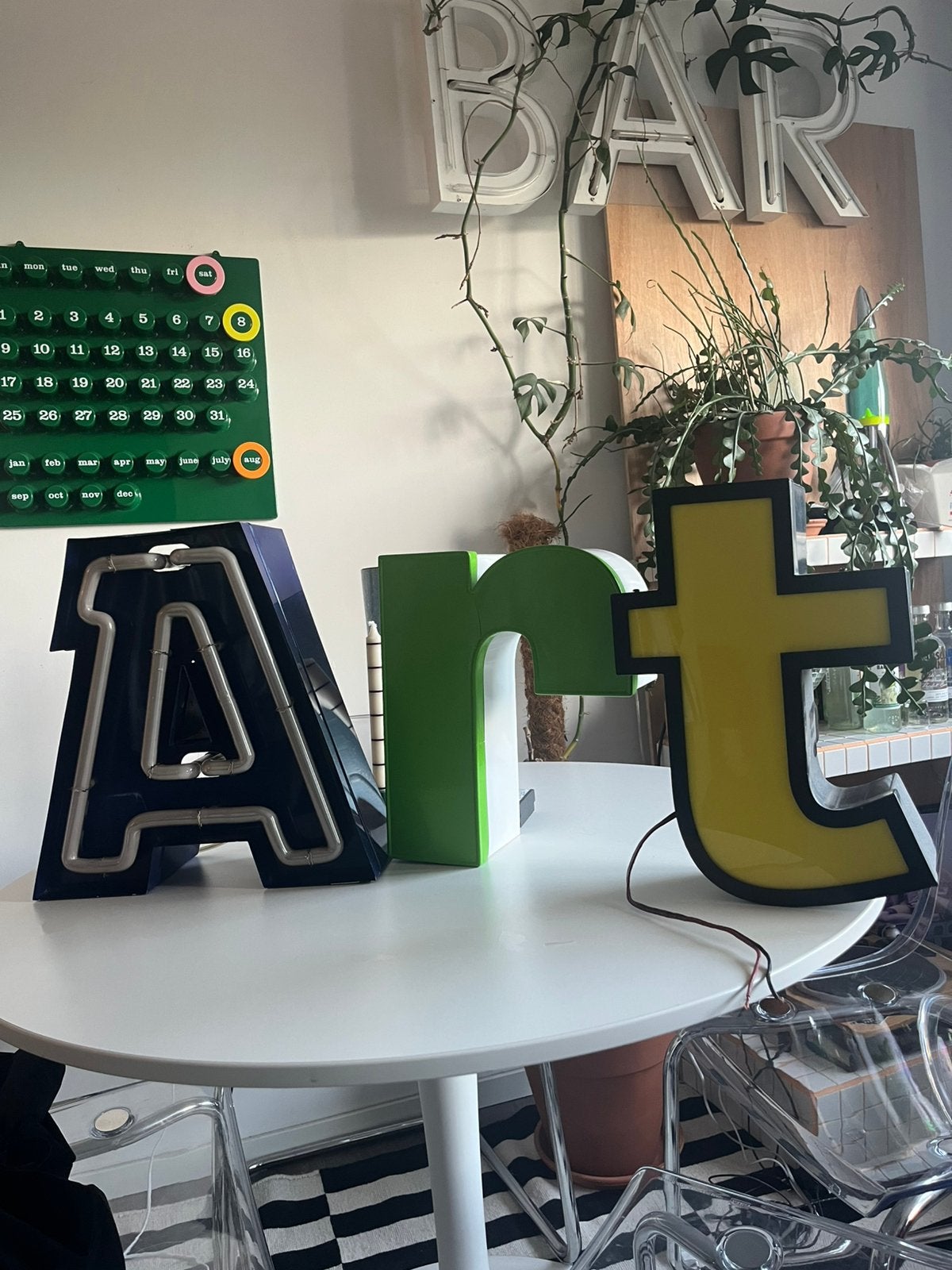 Lichtbak letters - doos letters - reclame letters art, Ophalen, Gebruikt, Lichtbak of (neon) lamp