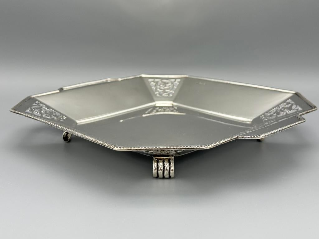 Zilveren dienblaadje, Art Deco, Sheffield, 1936, Ophalen of Verzenden, Zilver