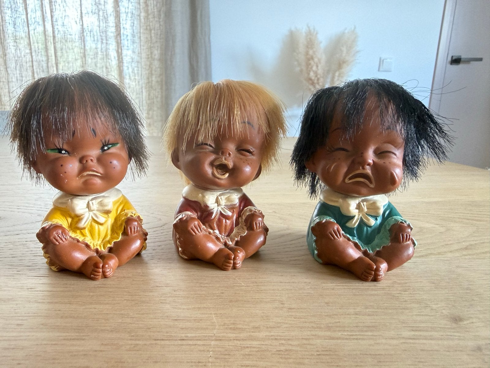 Vintage Iwai Industrial Co. Ltd. 1971 poppen (set van 3), Verzamelen, Ophalen of Verzenden, Gebruikt