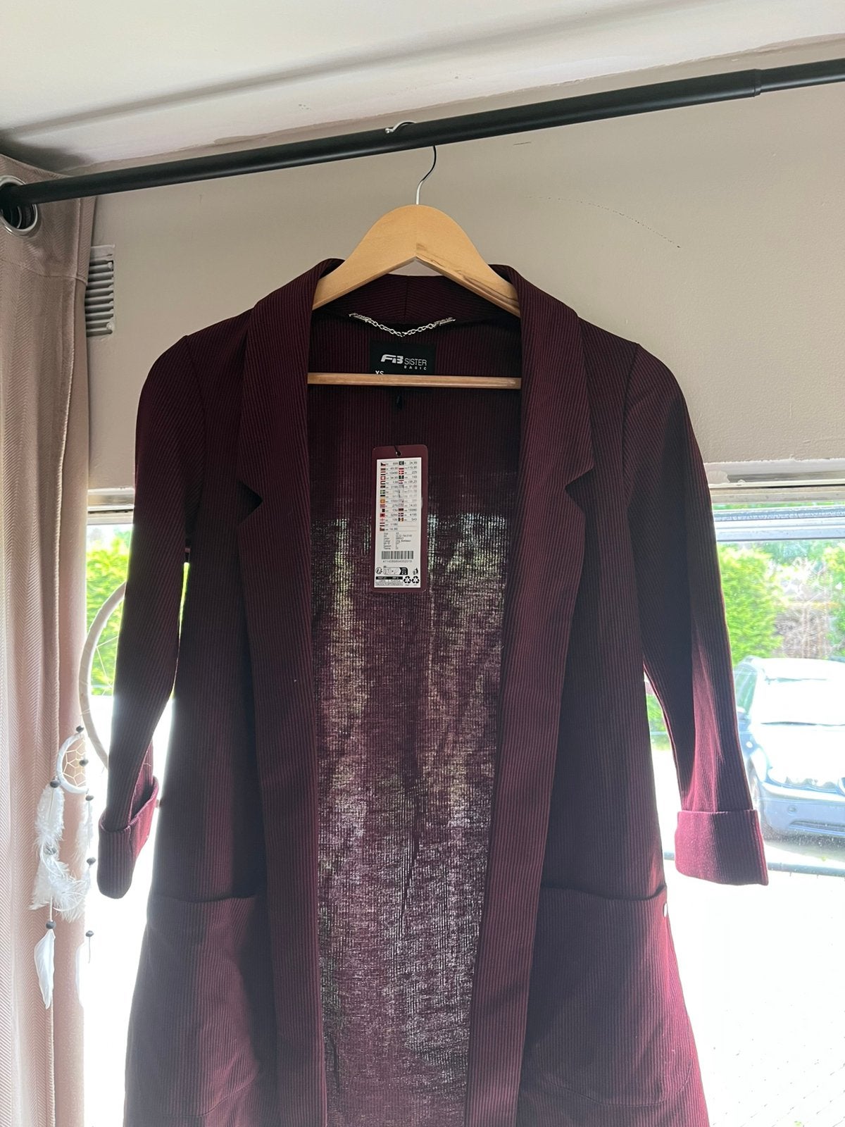 Blazer Bordeaux, Nieuw, Ophalen of Verzenden, Jasje, Maat 34 (XS) of kleiner