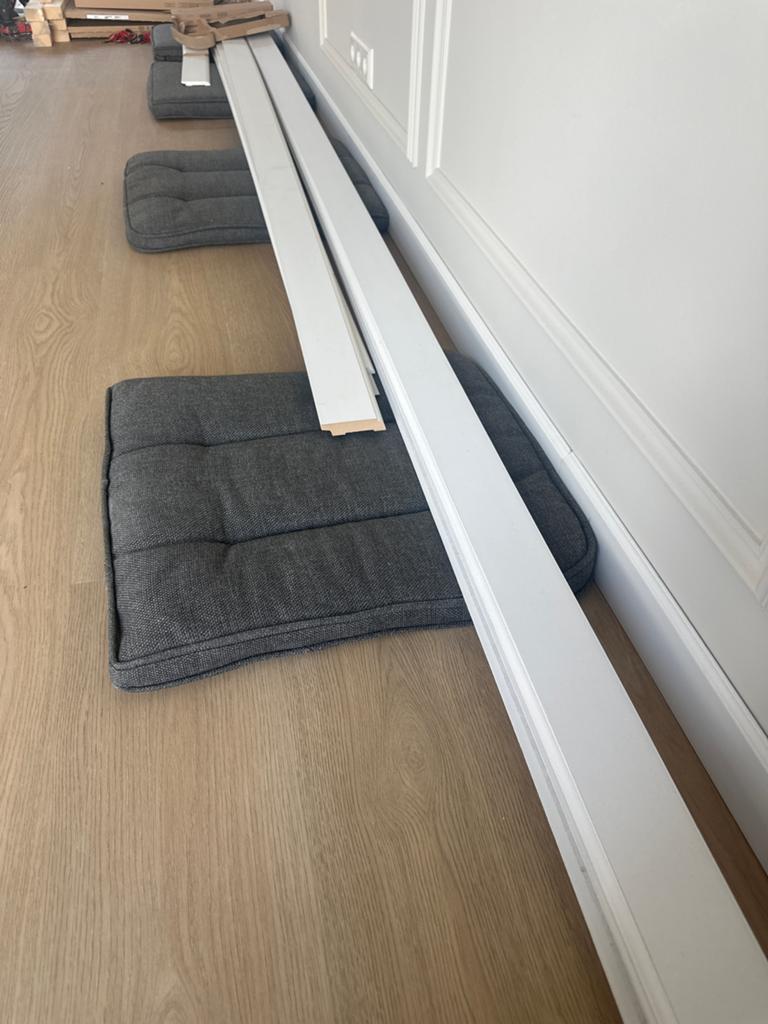Nieuwe klassiek moderne plint, over van verbouwing, Ophalen, Zo goed als nieuw, Mdf, 250 cm of meer