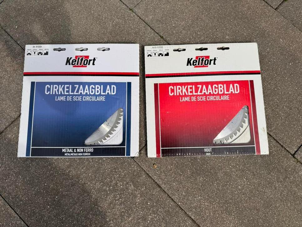 2 x Cirkelzaagblad 216 mm  Kelfort nieuw, Cirkelzaag, 70 mm of meer, Ophalen of Verzenden, Zo goed als nieuw