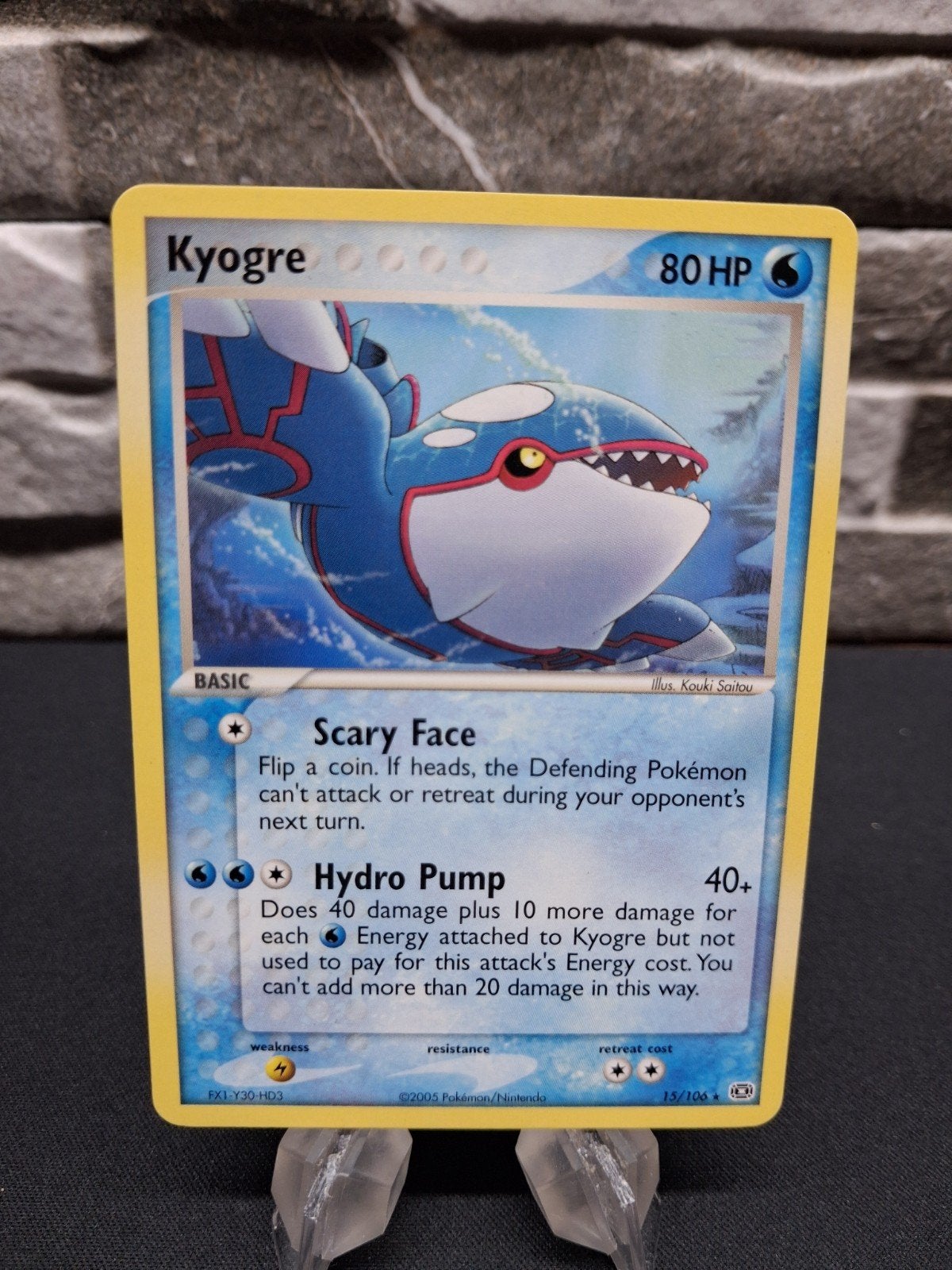 2005 Kyogre rare 15/106 Ex Emerald, Hobby en Vrije tijd, Verzamelkaartspellen | Pokémon, Ophalen of Verzenden, Zo goed als nieuw